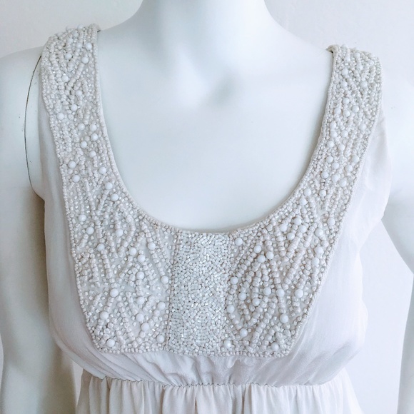 Club Monaco White Beaded Dress - Picture 4 of 5